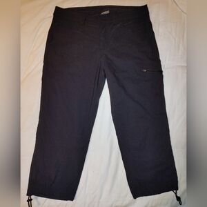 Eddie Bauer Black Cropped Pants for Women, Size 8